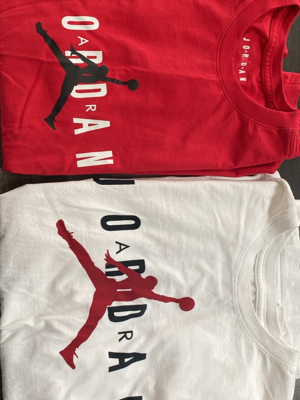 Jordan Short-Sleeve Jumpman Tee in Red, White & Black